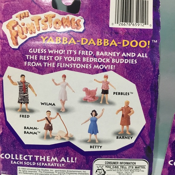 THE FLINTSTONES 1993 Bendable Figures NWT - Picture 6 of 12
